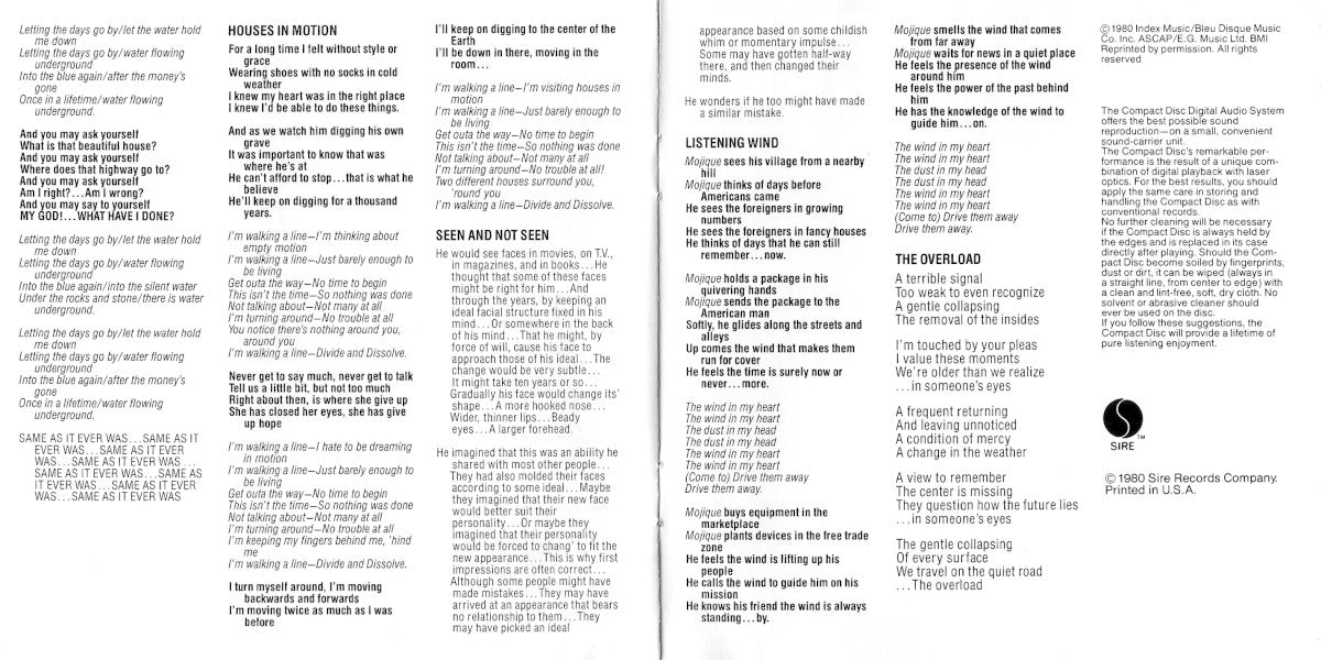 Gatefold 3: Talking Heads – Remain in Light CD | Relix