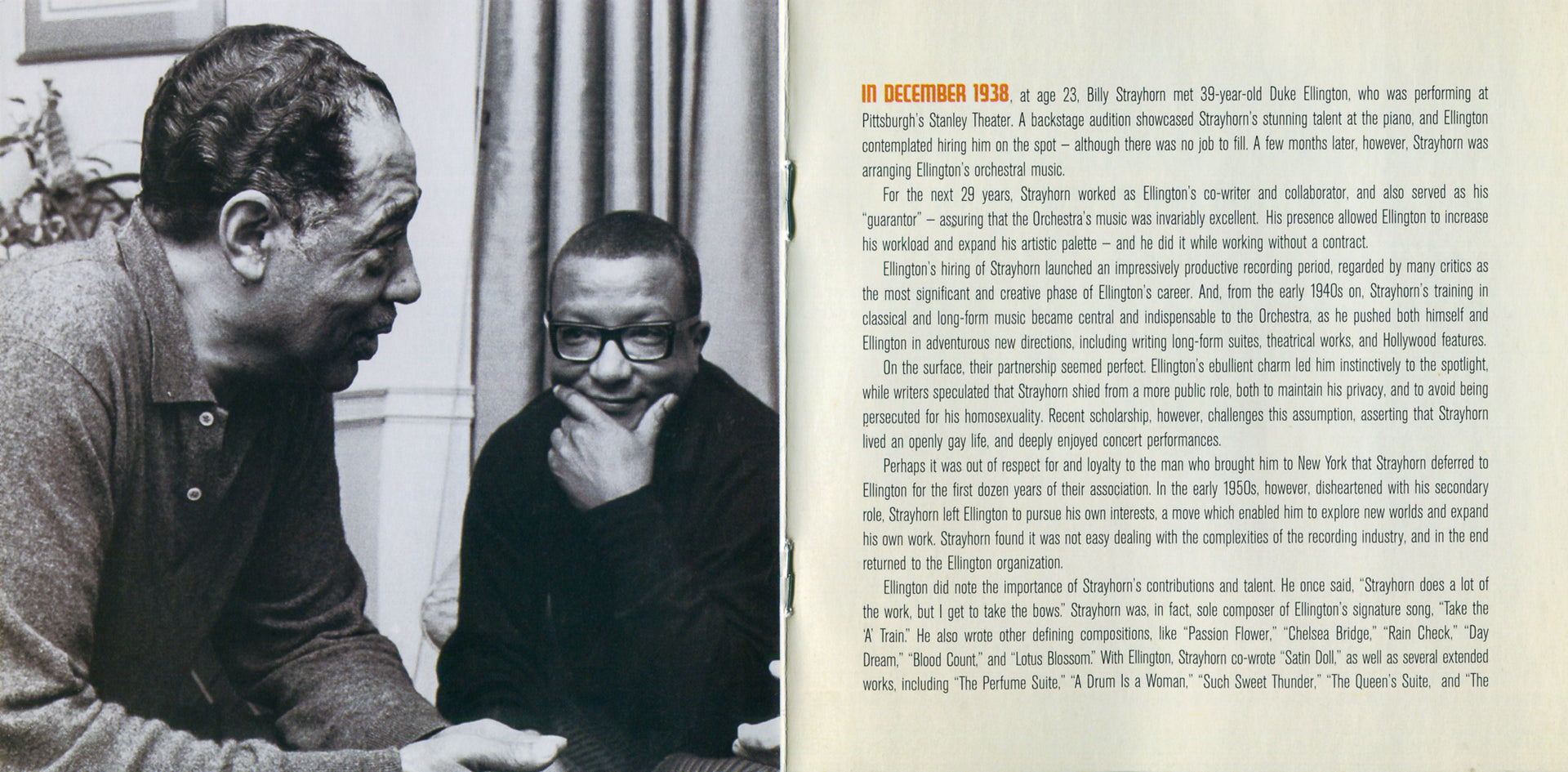 Gatefold 3: Various Artists – Billy Strayhorn: Lush Life (Original Soundtrack CD) CD | Relix