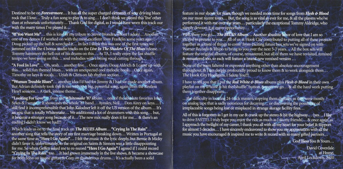 Gatefold 3: Whitesnake – The BLUES Album (2020 Remix CD) CD | Relix