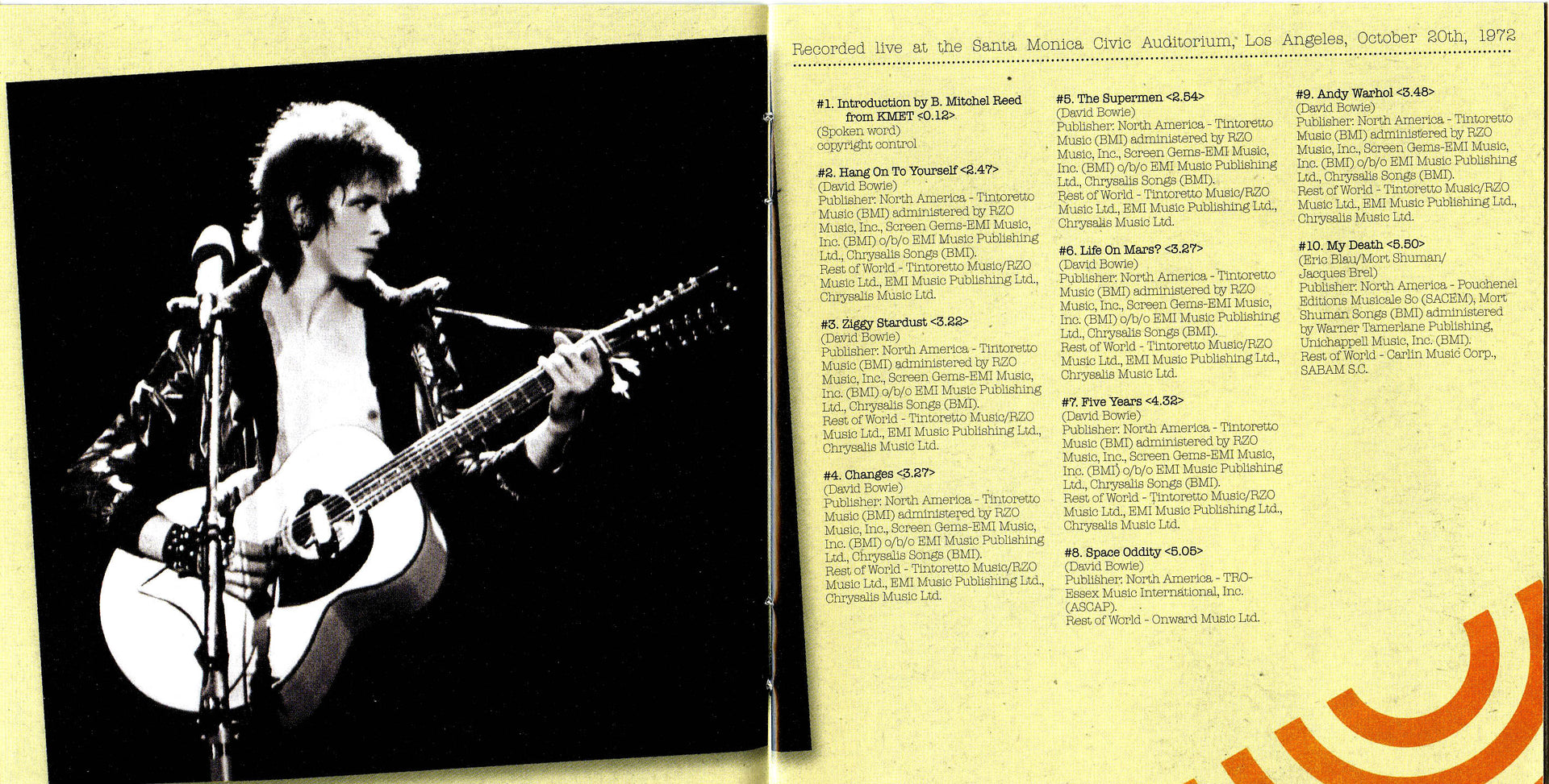 Gatefold 4: David Bowie – Live Santa Monica '72 Vinyl LP | Relix