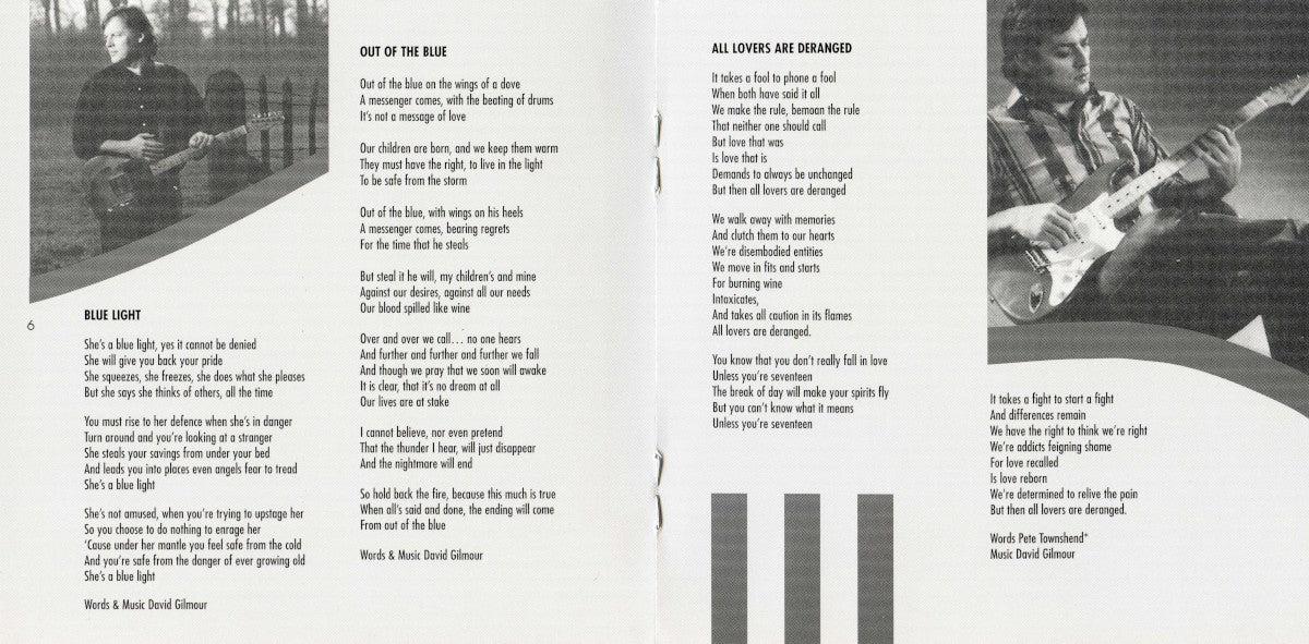 Gatefold 4: David Gilmour – About Face CD | Relix
