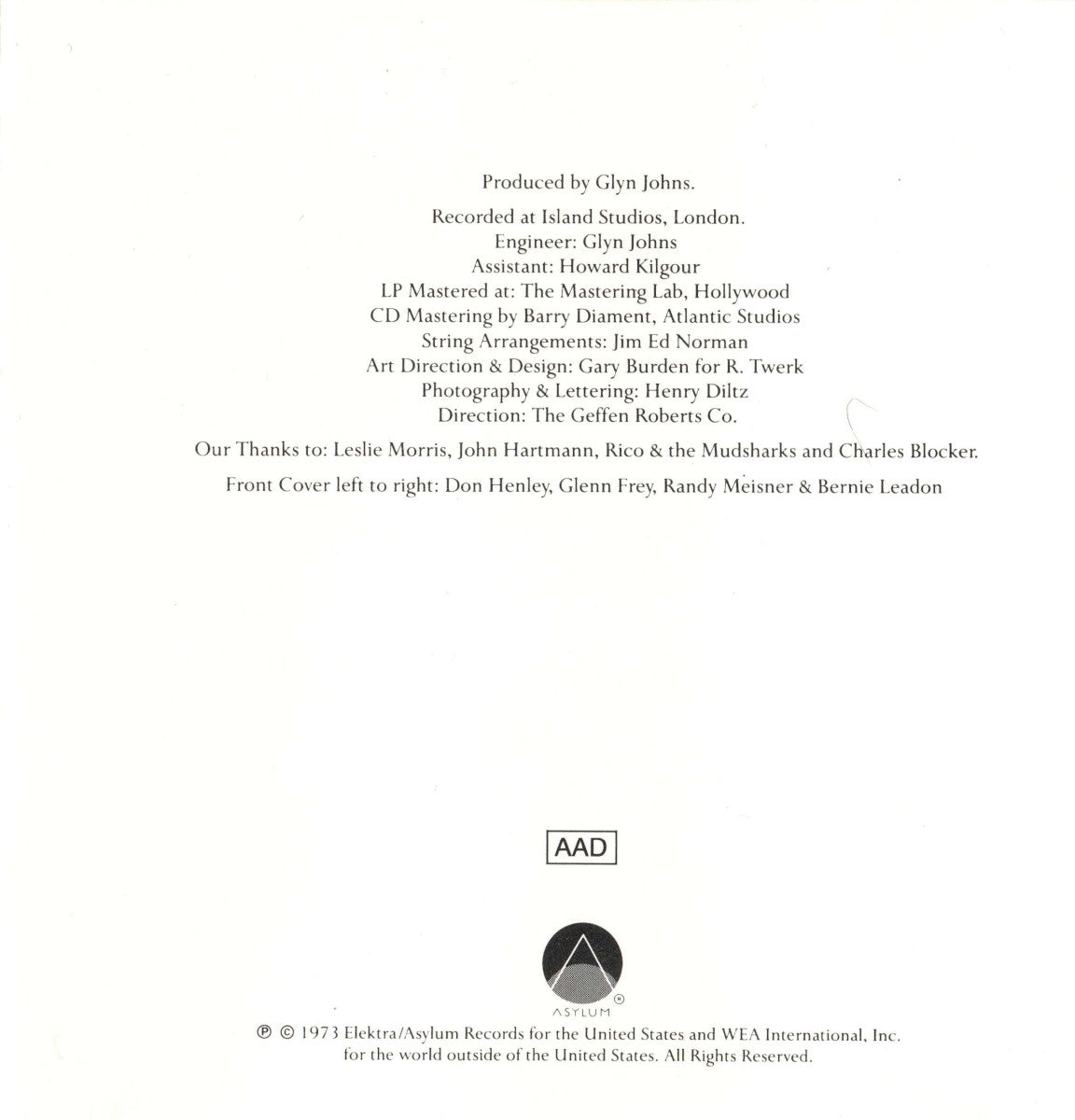 Gatefold 4: Eagles – Desperado CD | Relix
