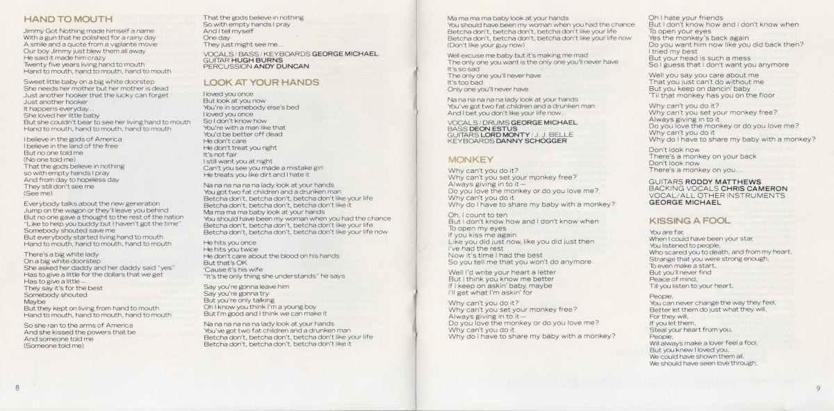 Gatefold 4: George Michael – Faith Vinyl LP | Relix