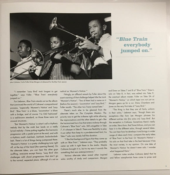 Gatefold 4: John Coltrane – Blue Train: The Complete Masters (Blue Note Tone Poet Series, Stereo LP Vinyl) Vinyl LP | Relix
