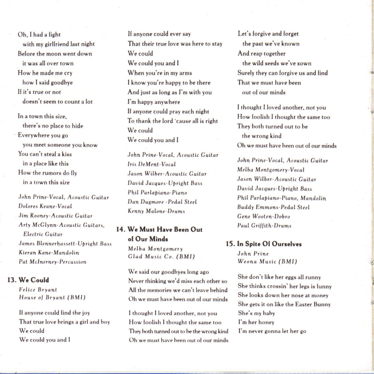 Gatefold 4: John Prine – In Spite of Ourselves CD | Relix