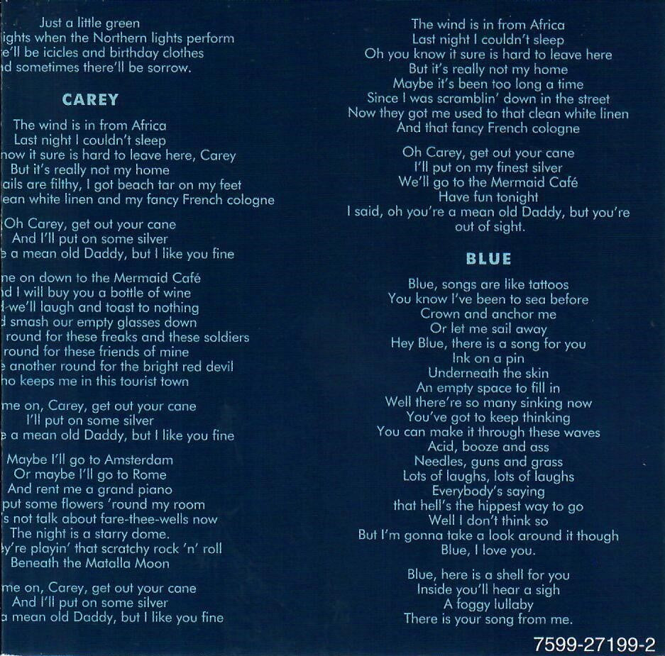 Gatefold 4: Joni Mitchell – Blue CD | Relix