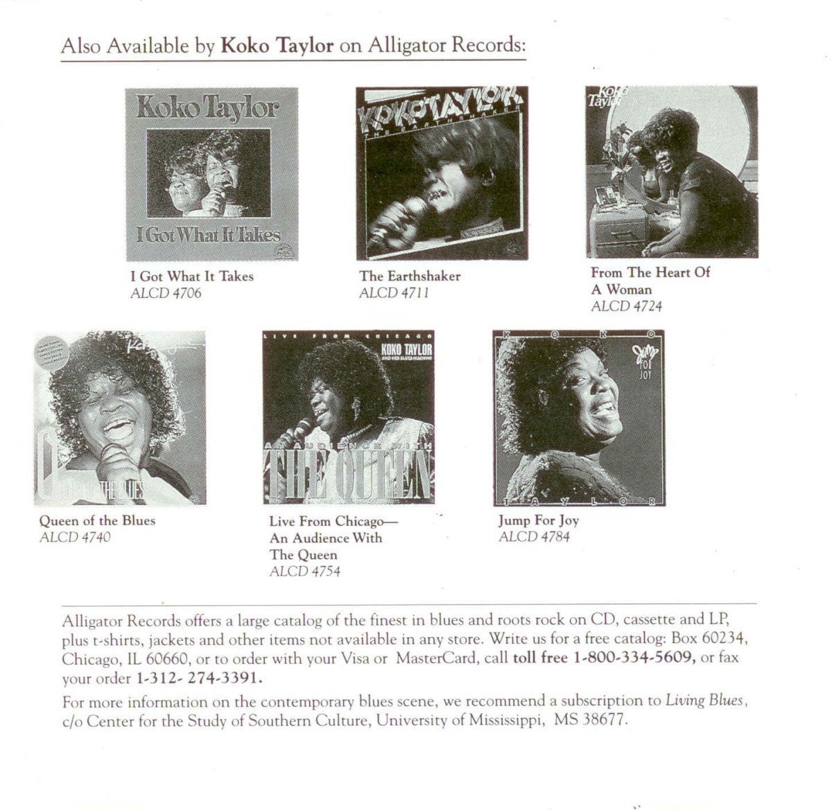 Gatefold 4: Koko Taylor – Force of Nature CD | Relix