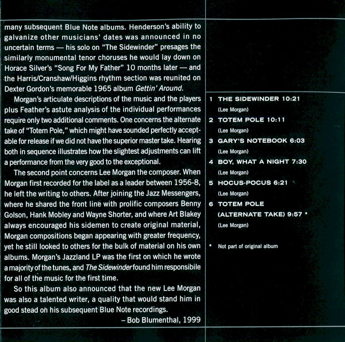 Gatefold 4: Lee Morgan – The Sidewinder CD | Relix