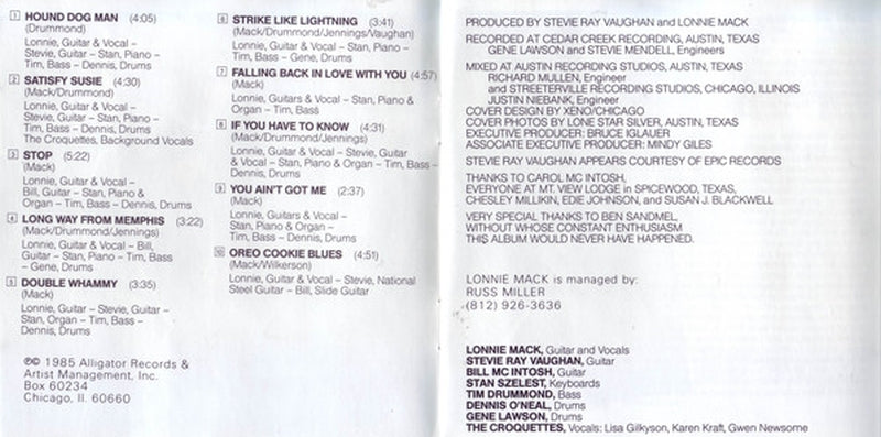 Gatefold 4: Lonnie Mack – Strike Like Lightning CD | Relix