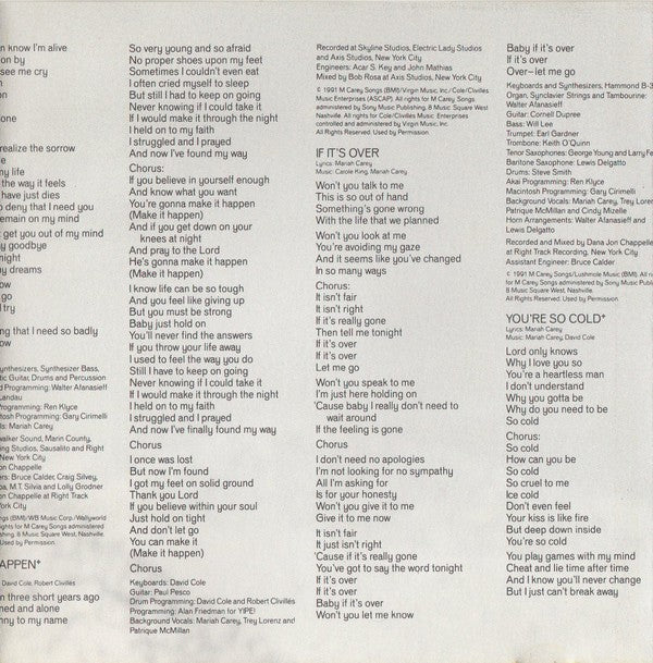 Gatefold 4: Mariah Carey – Emotions Vinyl LP | Relix