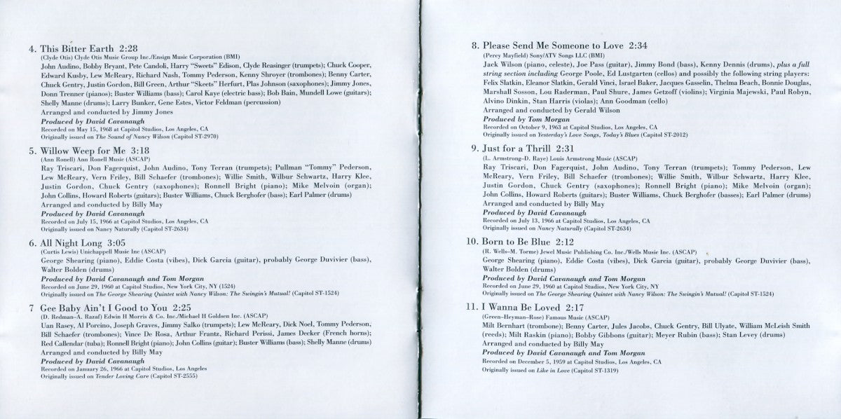 Gatefold 4: Nancy Wilson – Save Your Love For Me... CD | Relix