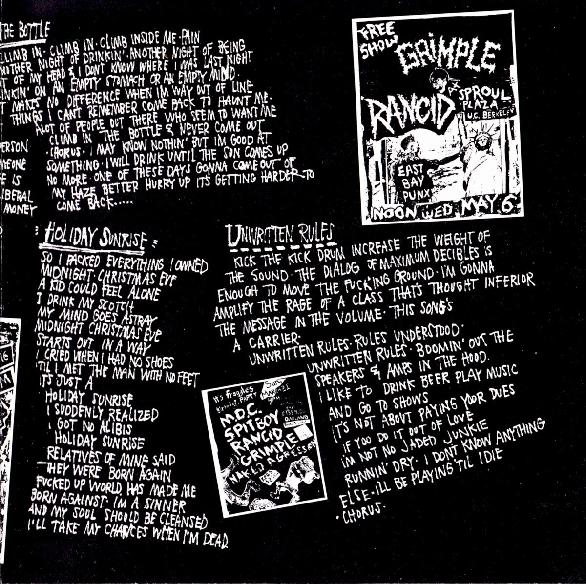 Gatefold 4: Rancid – Rancid (1993 CD) CD | Relix