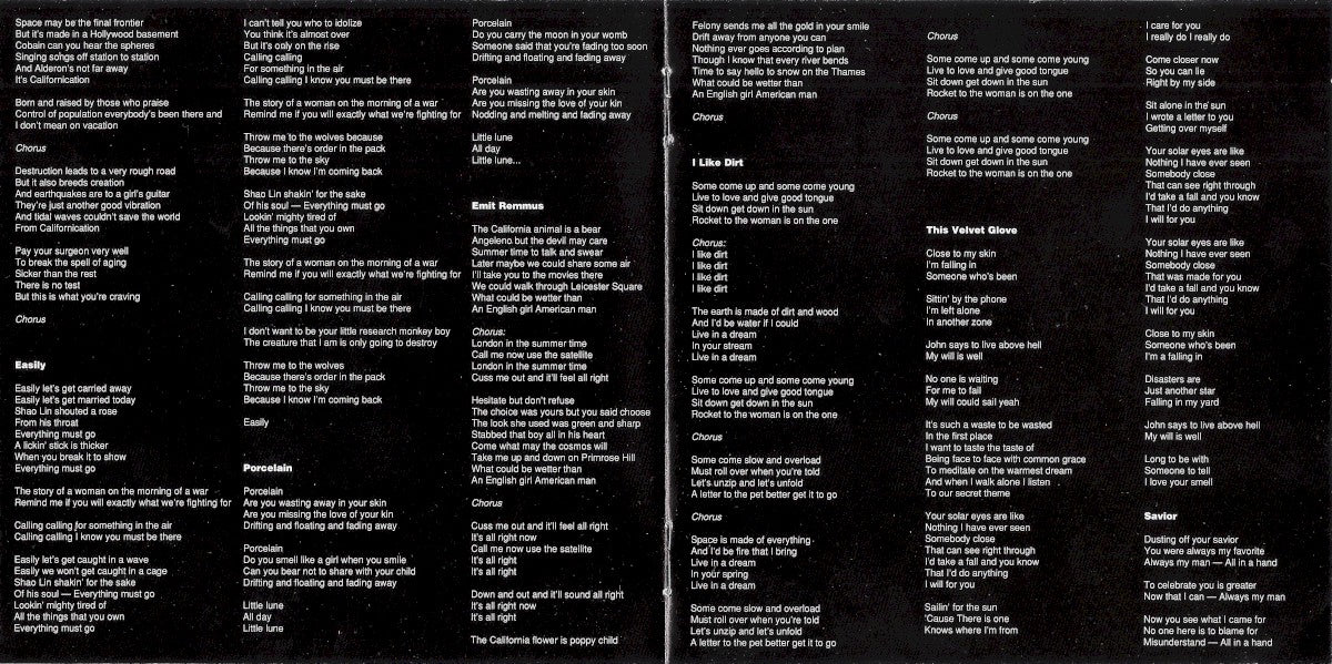 Gatefold 4: Red Hot Chili Peppers – Californication Vinyl LP | Relix