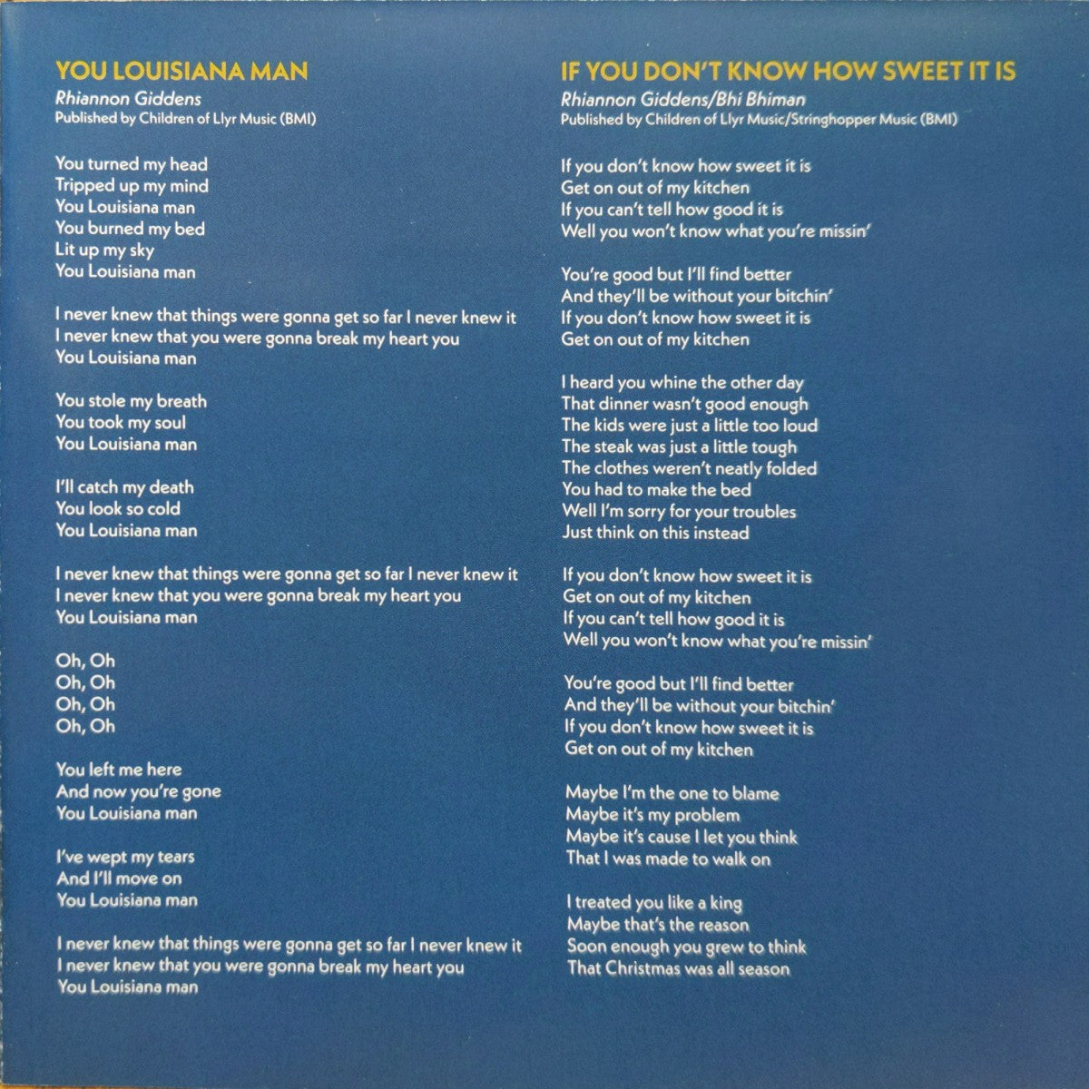 Gatefold 4: Rhiannon Giddens – You’re The One CD | Relix