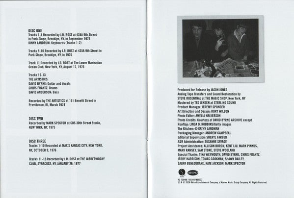 Gatefold 4: Talking Heads – Tentative Decisions: Demos & Live (Digb CD) CD | Relix