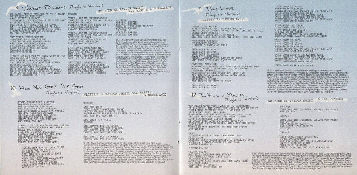 Gatefold 4: Taylor Swift – 1989: Taylor's Version (CD) CD | Relix