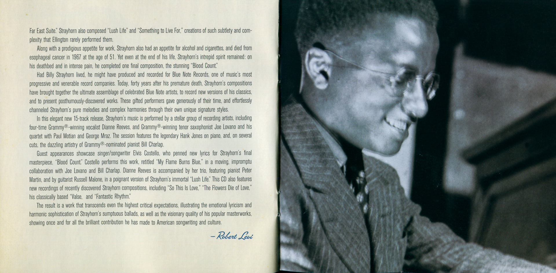 Gatefold 4: Various Artists – Billy Strayhorn: Lush Life (Original Soundtrack CD) CD | Relix