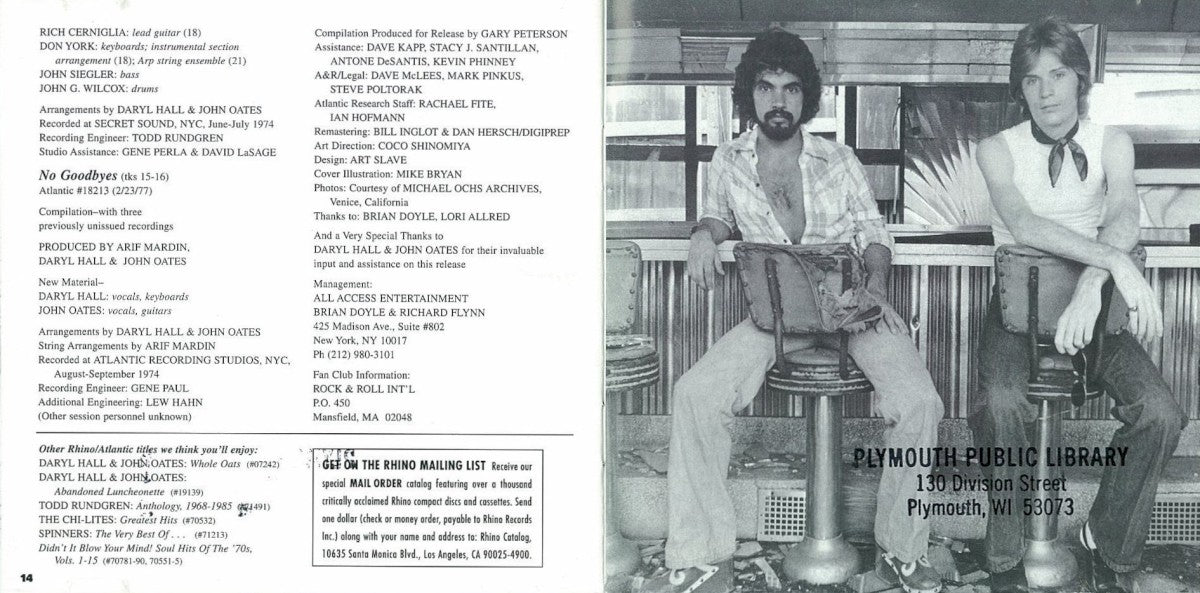 Gatefold 5: Daryl Hall & John Oates – Atlantic Collection CD | Relix