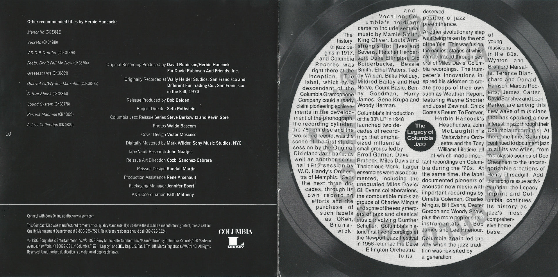Gatefold 5: Herbie Hancock – Headhunters (remastered CD) CD | Relix