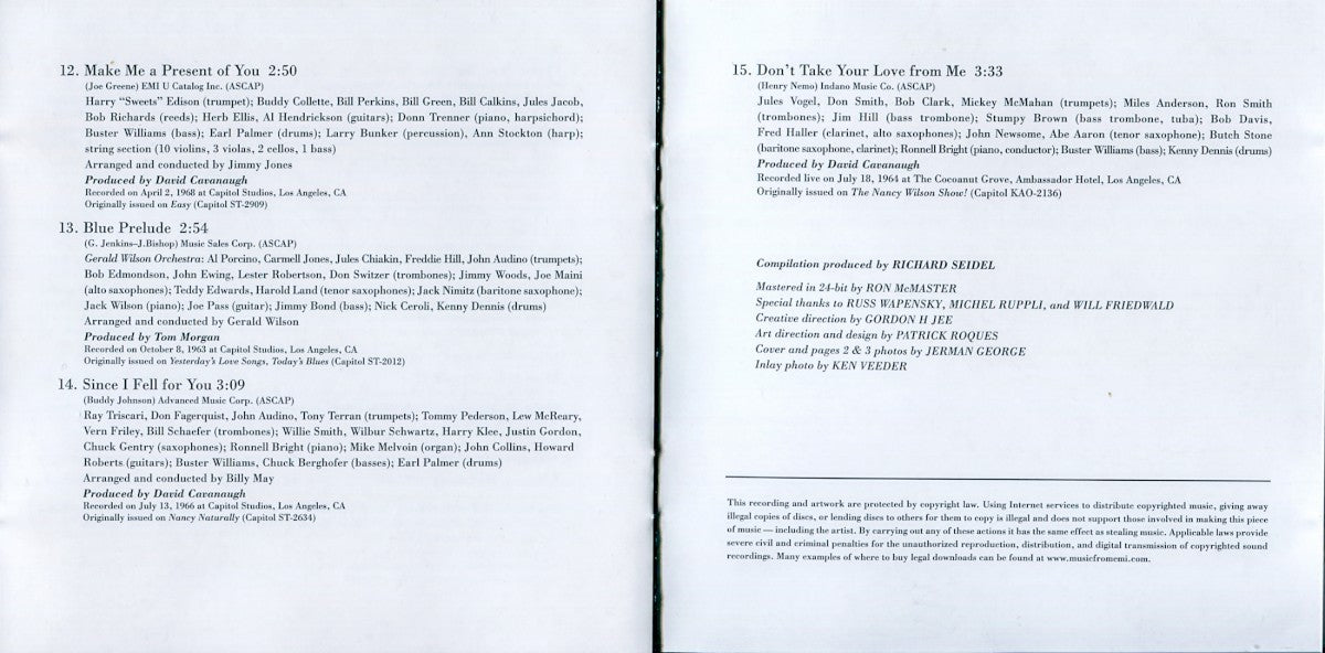Gatefold 5: Nancy Wilson – Save Your Love For Me... CD | Relix