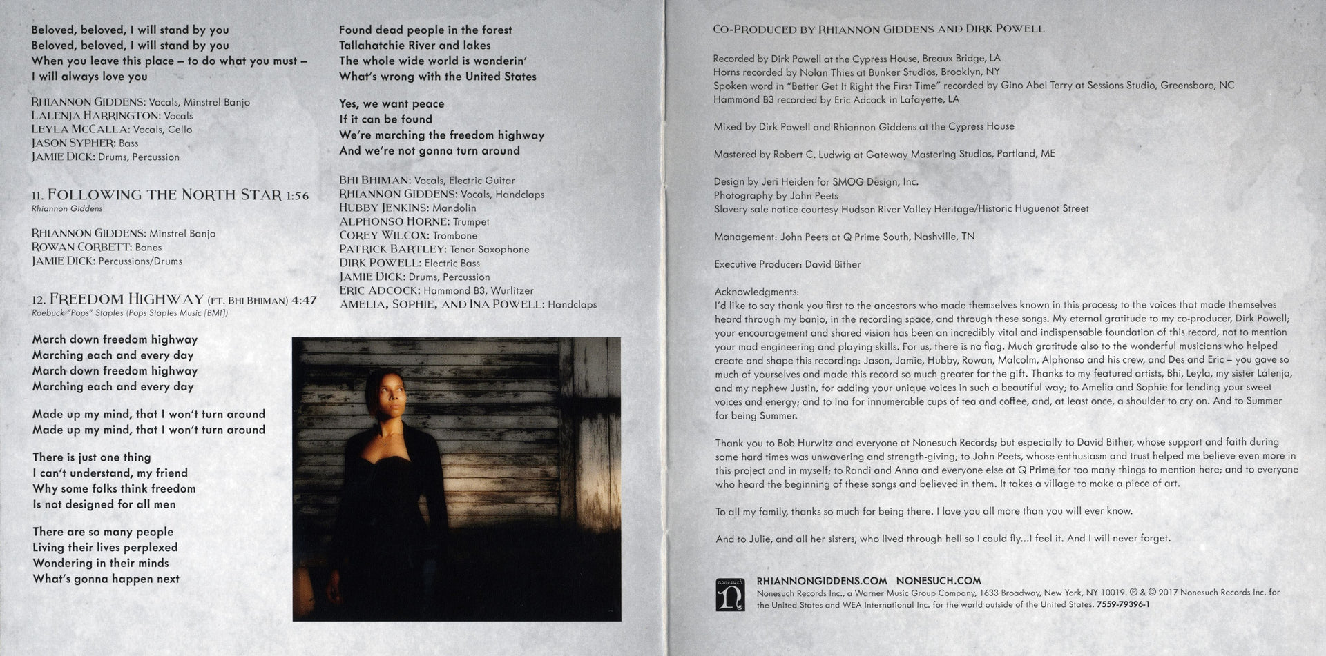 Gatefold 5: Rhiannon Giddens – Freedom Highway CD | Relix