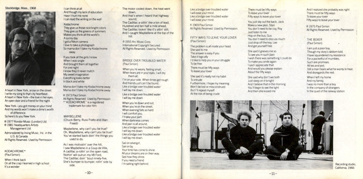 Gatefold 5: Simon & Garfunkel – The Concert In Central Park Vinyl LP | Relix