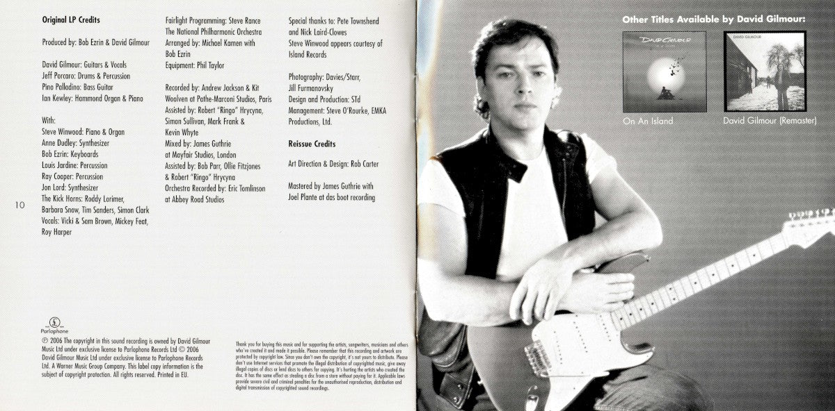 Gatefold 6: David Gilmour – About Face CD | Relix