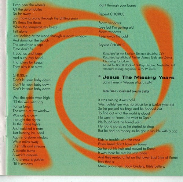 Gatefold 6: John Prine – Live on Tour CD | Relix