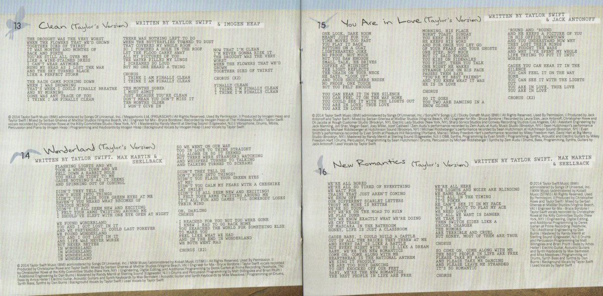 Gatefold 6: Taylor Swift – 1989: Taylor's Version (CD) CD | Relix