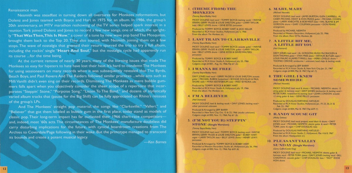 Gatefold 6: The Monkees – Greatest Hits CD | Relix
