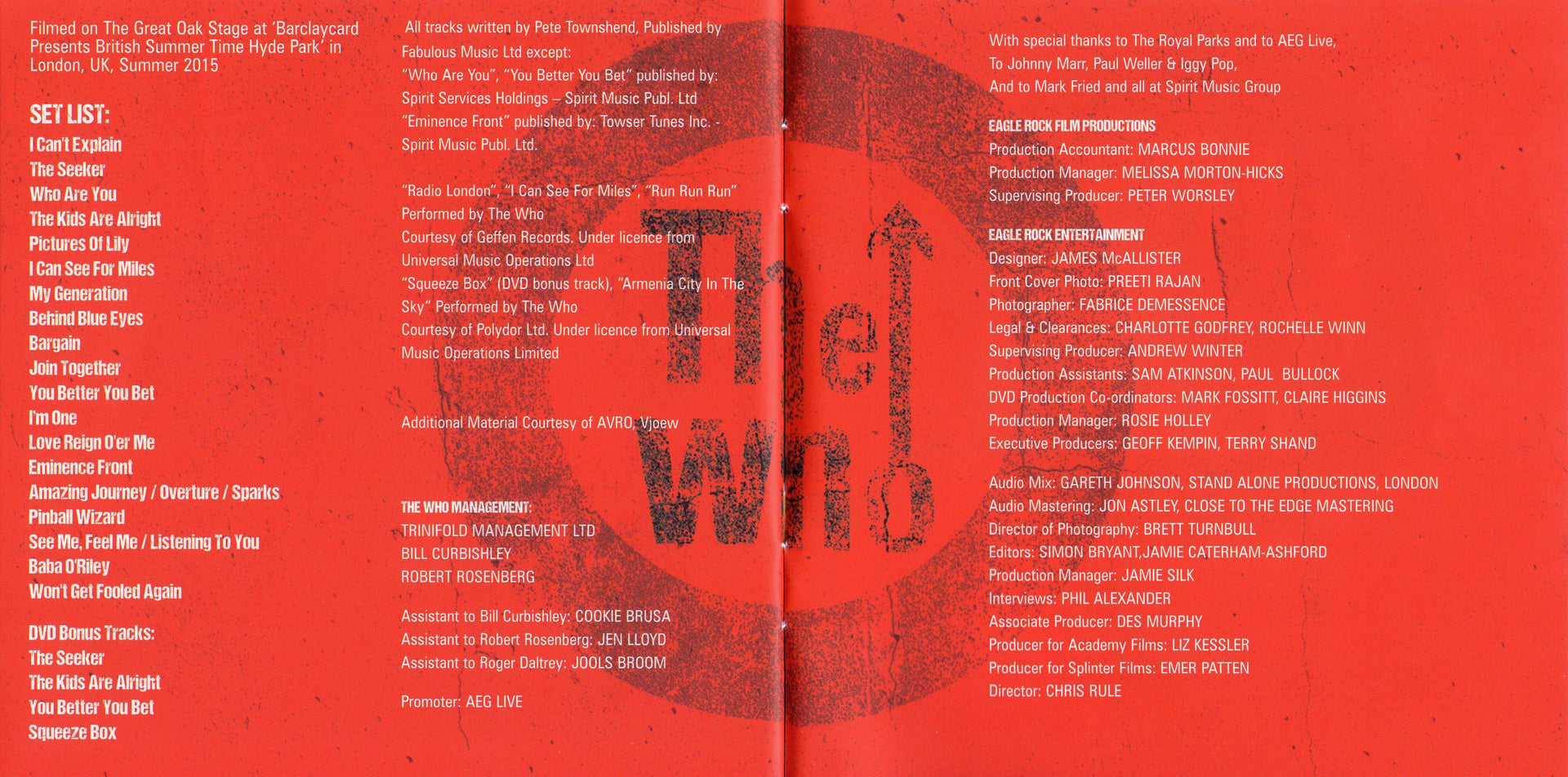 Gatefold 6: The Who – Live In Hyde Park CD | Relix