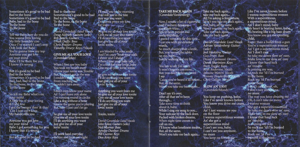 Gatefold 6: Whitesnake – The BLUES Album (2020 Remix CD) CD | Relix