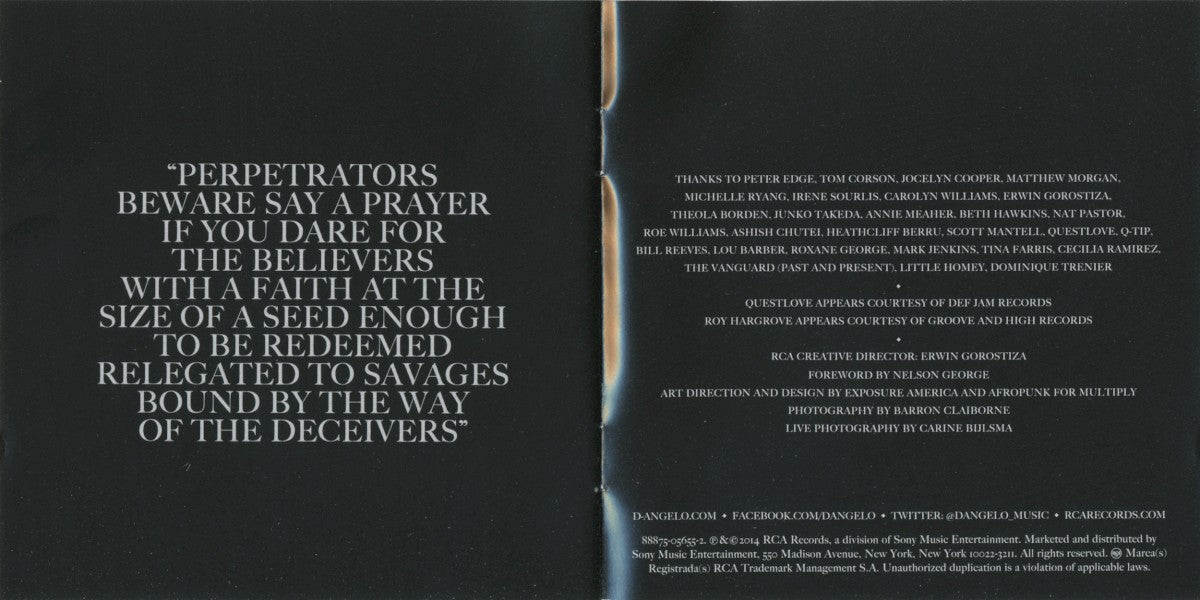 Gatefold 7: D'Angelo – Black Messiah CD | Relix