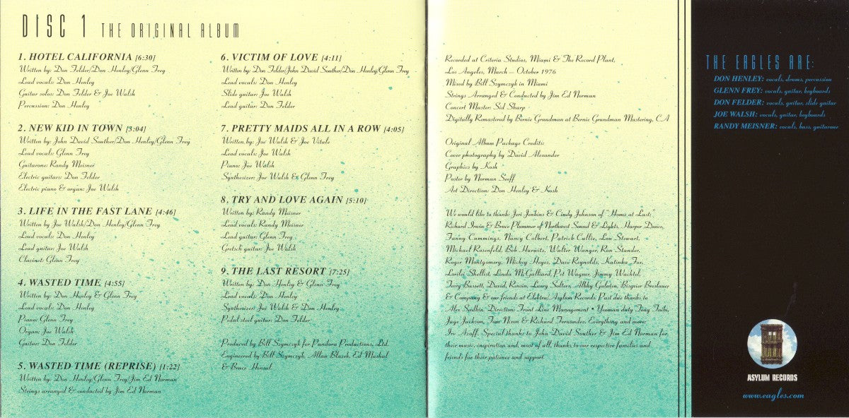 Gatefold 7: Eagles – Hotel California: 40th Anniversary Edition (2-CD) CD | Relix