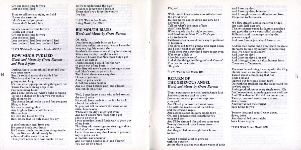 Gatefold 7: Gram Parsons – Grievous Angel CD | Relix