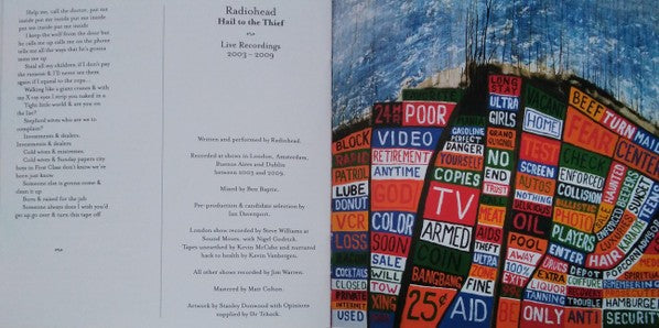 Gatefold 7: Radiohead – Hail to the Thief (Live Recordings 2003-2009 CD) CD | Relix