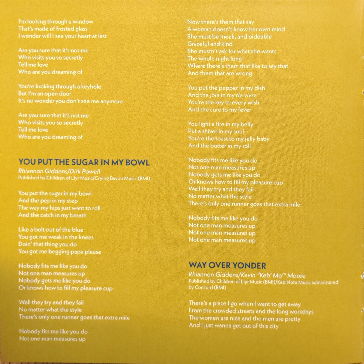Gatefold 7: Rhiannon Giddens – You’re The One CD | Relix