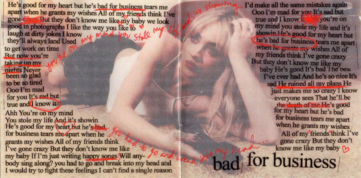 Gatefold 7: Sabrina Carpenter – emails I can't send (CD) CD | Relix