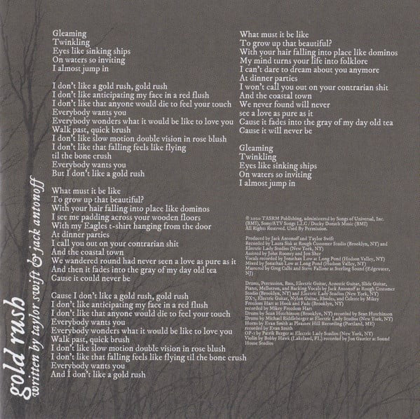 Gatefold 7: Taylor Swift – Evermore (CD) CD | Relix