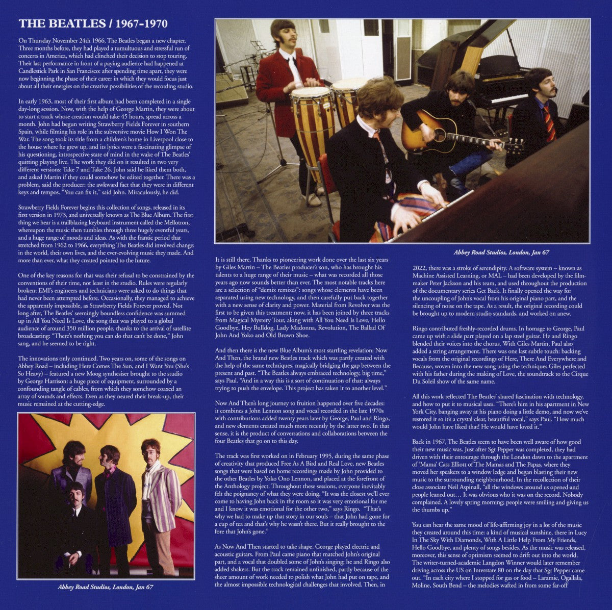Gatefold 7: The Beatles – 1967-1970 (The Blue Album): 2023 Edition (Half-Speed 3-LP Vinyl) Vinyl LP | Relix