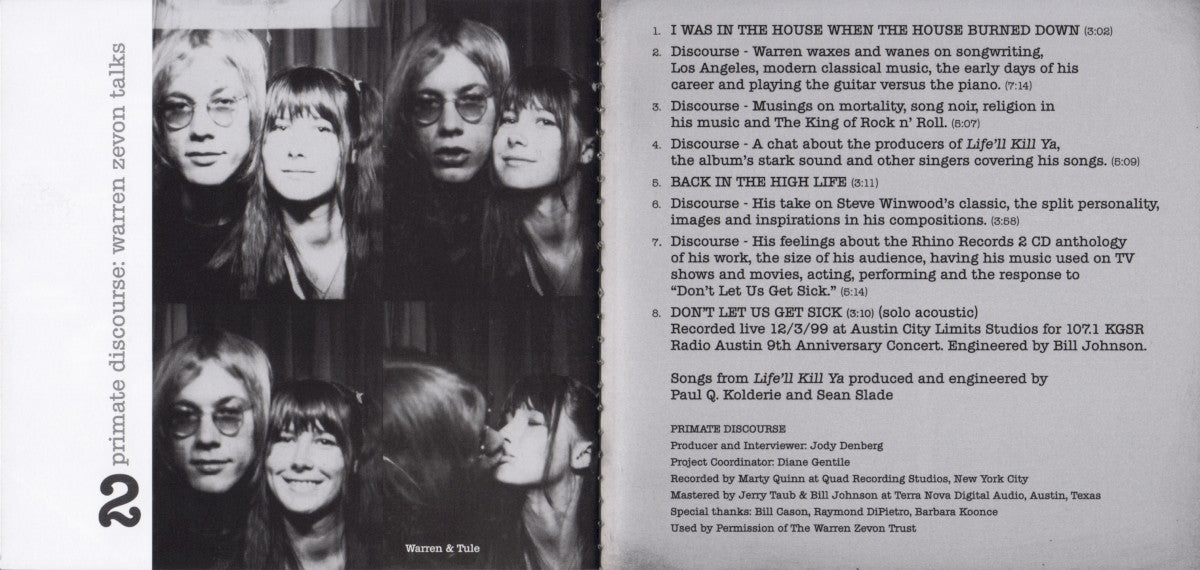 Gatefold 7: Warren Zevon – Preludes (2-CD) CD | Relix