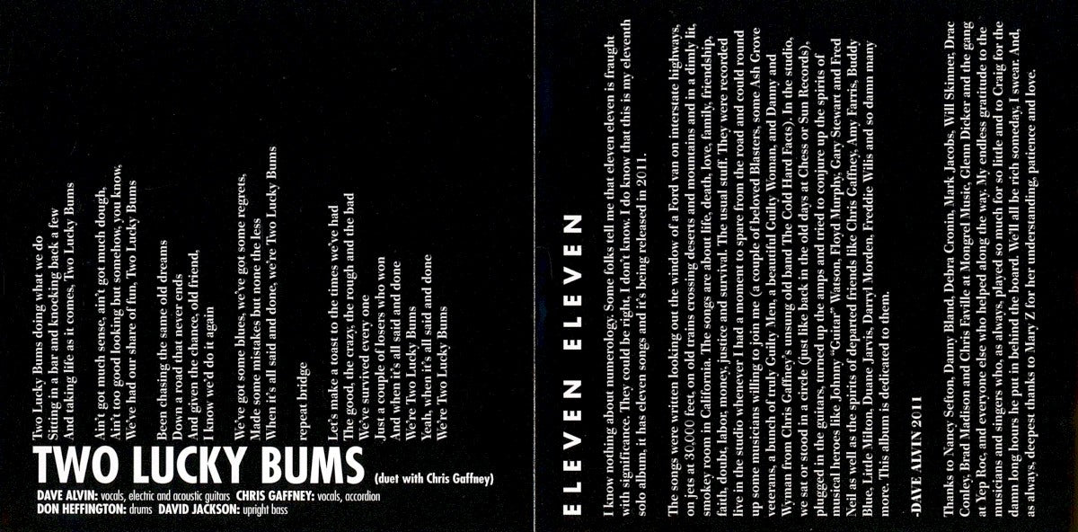 Gatefold 8: Dave Alvin – Eleven Eleven CD | Relix