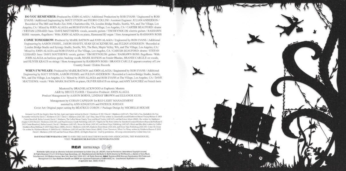 Gatefold 8: Dave Matthews Band – Come Tomorrow CD | Relix