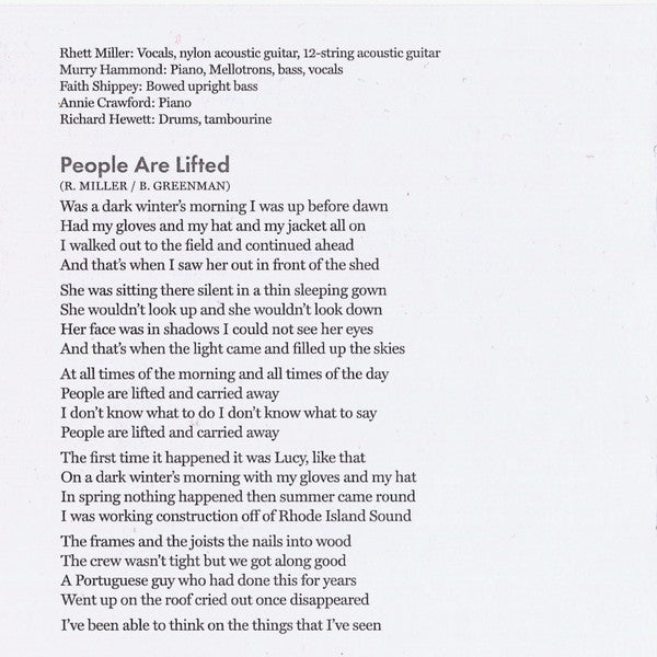 Gatefold 8: Rhett Miller – A lifetime of riding by night CD | Relix