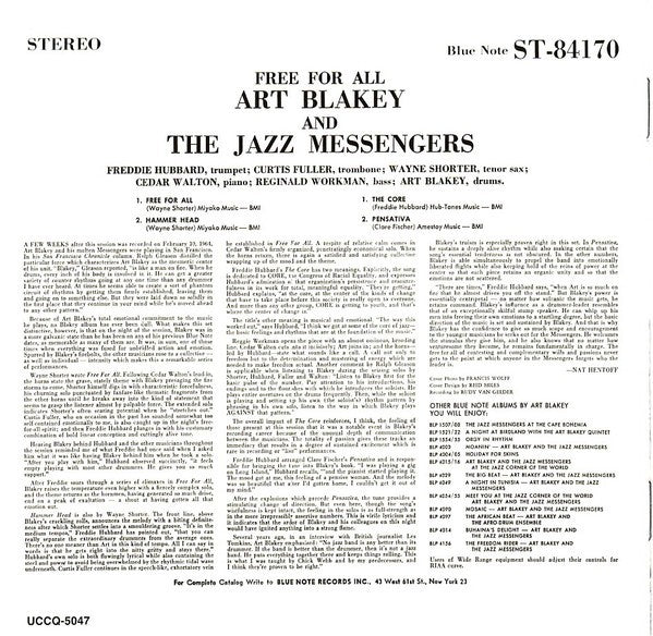 Gatefold: Art Blakey & The Jazz Messengers – Free for All Vinyl LP | Relix