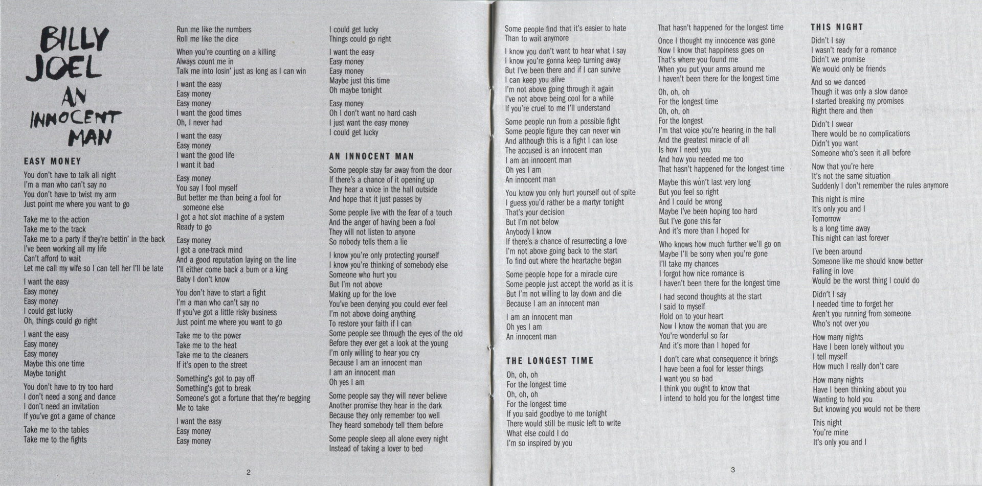 Gatefold: Billy Joel – An Innocent Man Vinyl LP | Relix