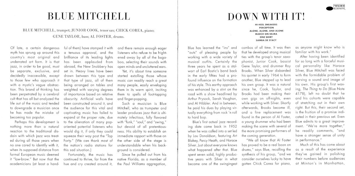 Gatefold: Blue Mitchell – Down With It (Remastered CD) CD | Relix