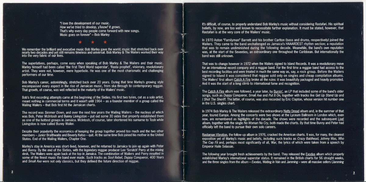 Gatefold: Bob Marley & The Wailers – Legend (New Packaging CD) CD | Relix