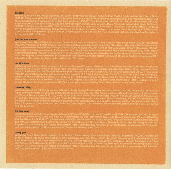 Gatefold: Bruno Mars – Doo-Wops and Hooligans (CD) CD | Relix