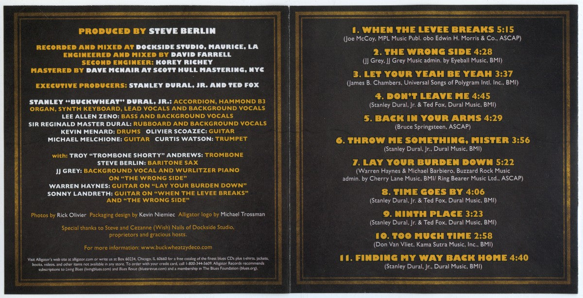 Gatefold: Buckwheat Zydeco – Lay Your Burden Down CD | Relix